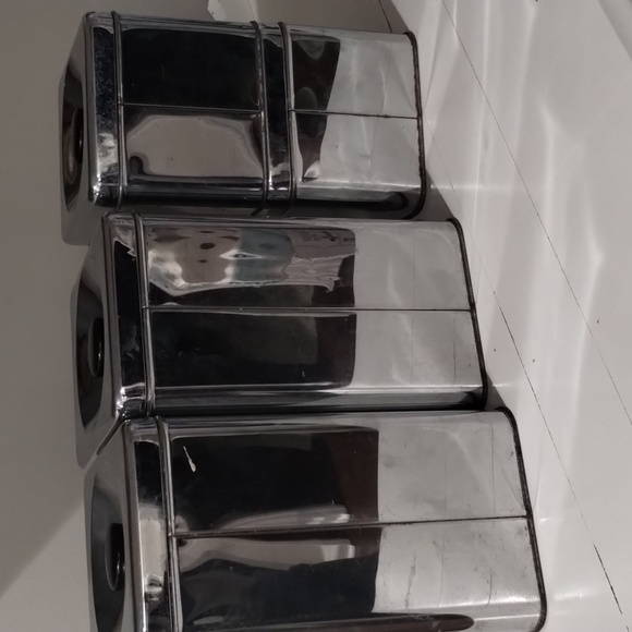 Lincoln Beauty Ware Chrome Vintage Canisters Grandma's - Picture 9 of 10